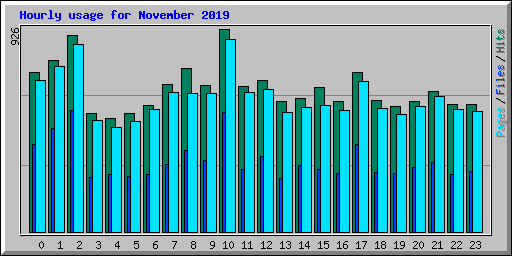 Hourly usage for November 2019