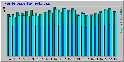 Hourly usage for April 2020