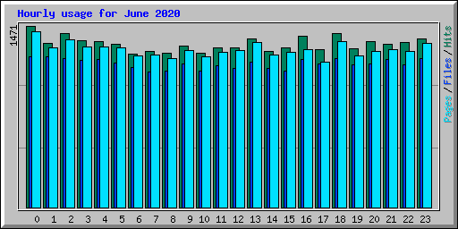 Hourly usage for June 2020