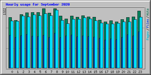 Hourly usage for September 2020