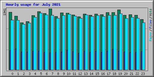 Hourly usage for July 2021