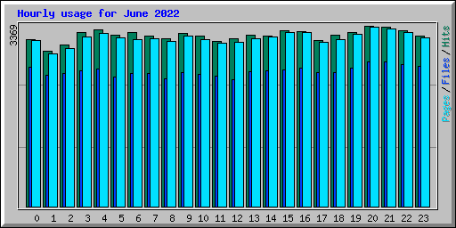 Hourly usage for June 2022