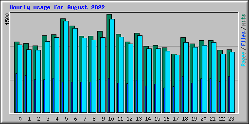 Hourly usage for August 2022