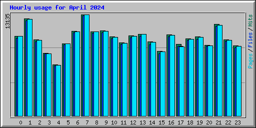 Hourly usage for April 2024