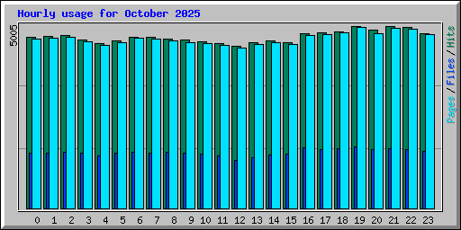 Hourly usage for October 2025