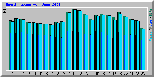 Hourly usage for June 2026