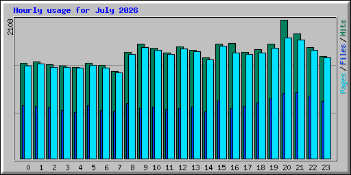 Hourly usage for July 2026